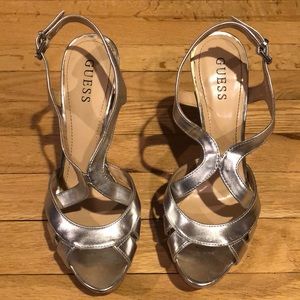 Guess Silver Heels (7.5)